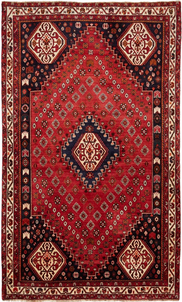 Shiraz Tappeto persiano 290x180 Rosso (Iran) Annodato A Mano
