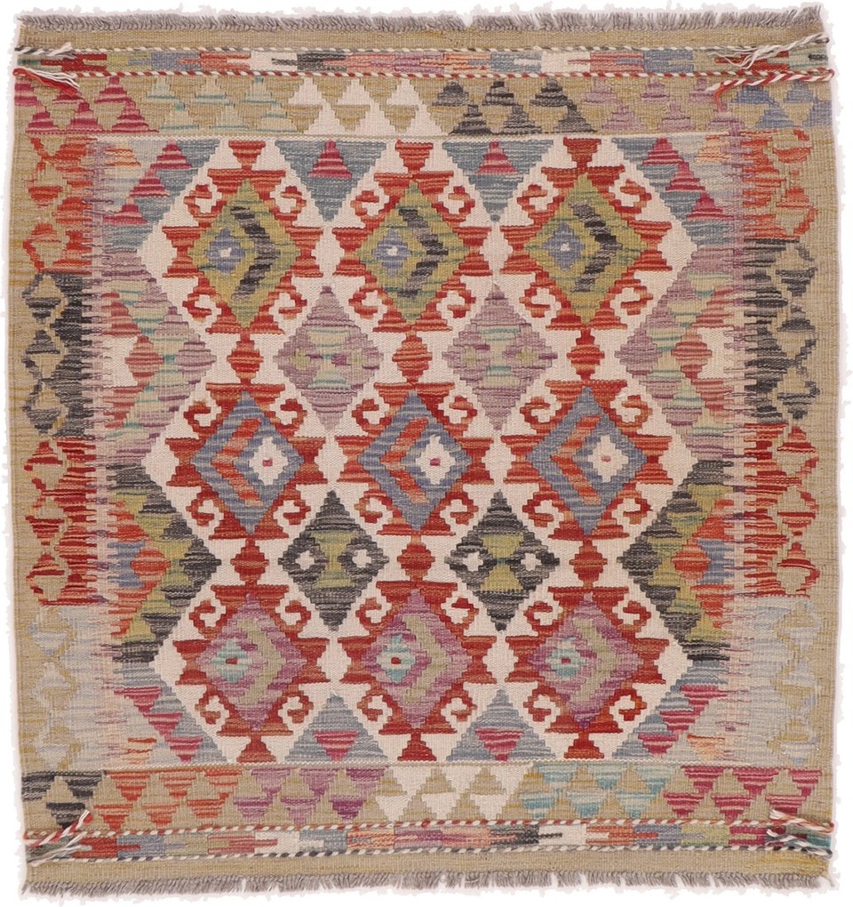 Kilim Tappeto orientale 110x110 (Afghanistan) Tessuto A Mano