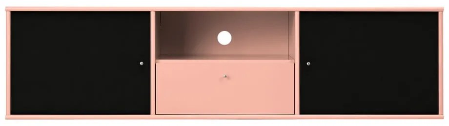 Mobile TV nero e rosa 161x42x45 cm Mistral – Hammel Furniture