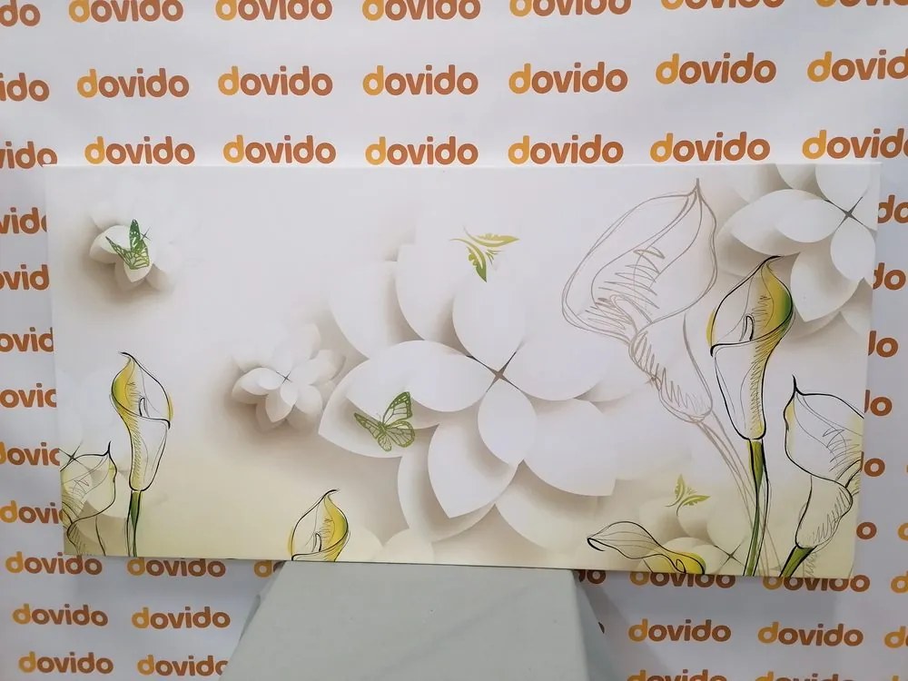 Quadro su tela – Fiori astratti