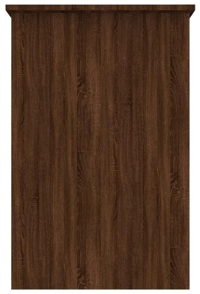 Scrivania rovere marrone 100x50x76 cm in legno multistrato