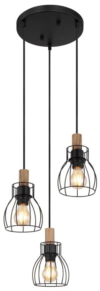 Globo 15326-3H1 - Lampadario a sospensione con filo MINA 3xE27/40W/230V