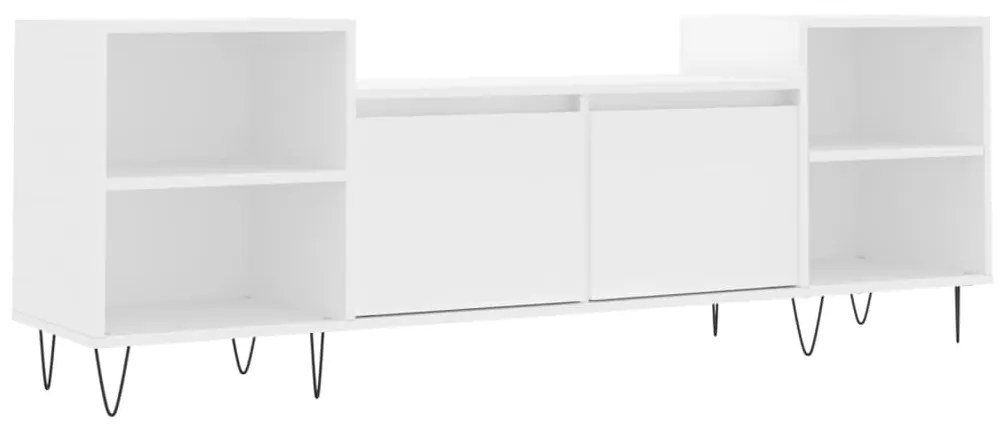 Mobile porta tv bianco 160x35x55 cm in legno multistrato