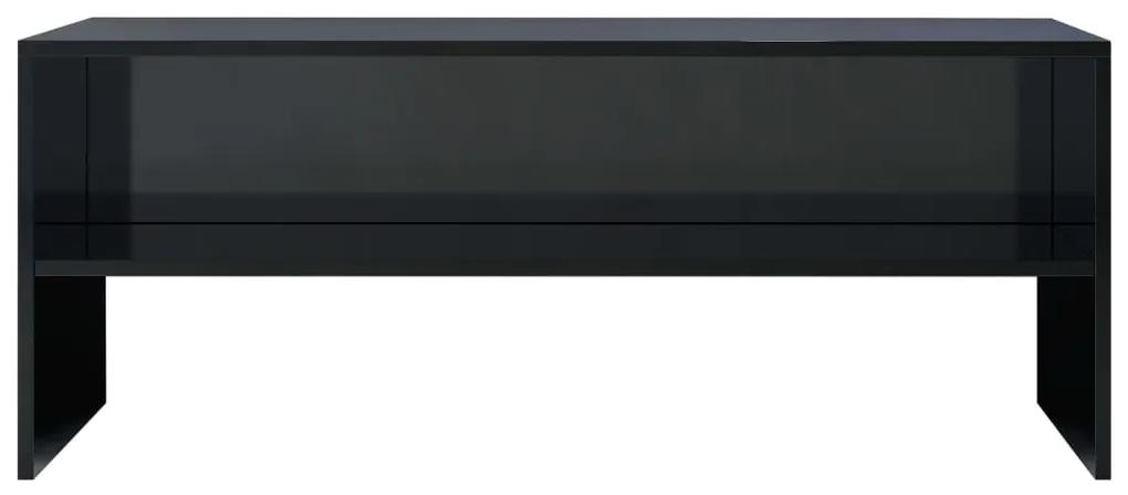 Mobile tv nero lucido 100x40x40 cm in truciolato