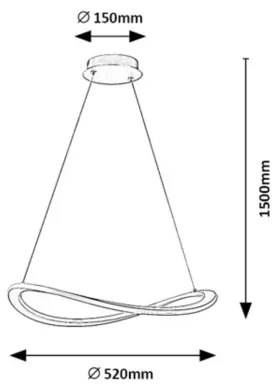 Rabalux 72281 - Lampadario LED a sospensione su cavo KALLIRA LED/40W/230V 3000K