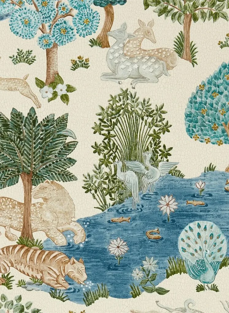 Sanderson Tapete Pamir Garden - Cream/ Nettle