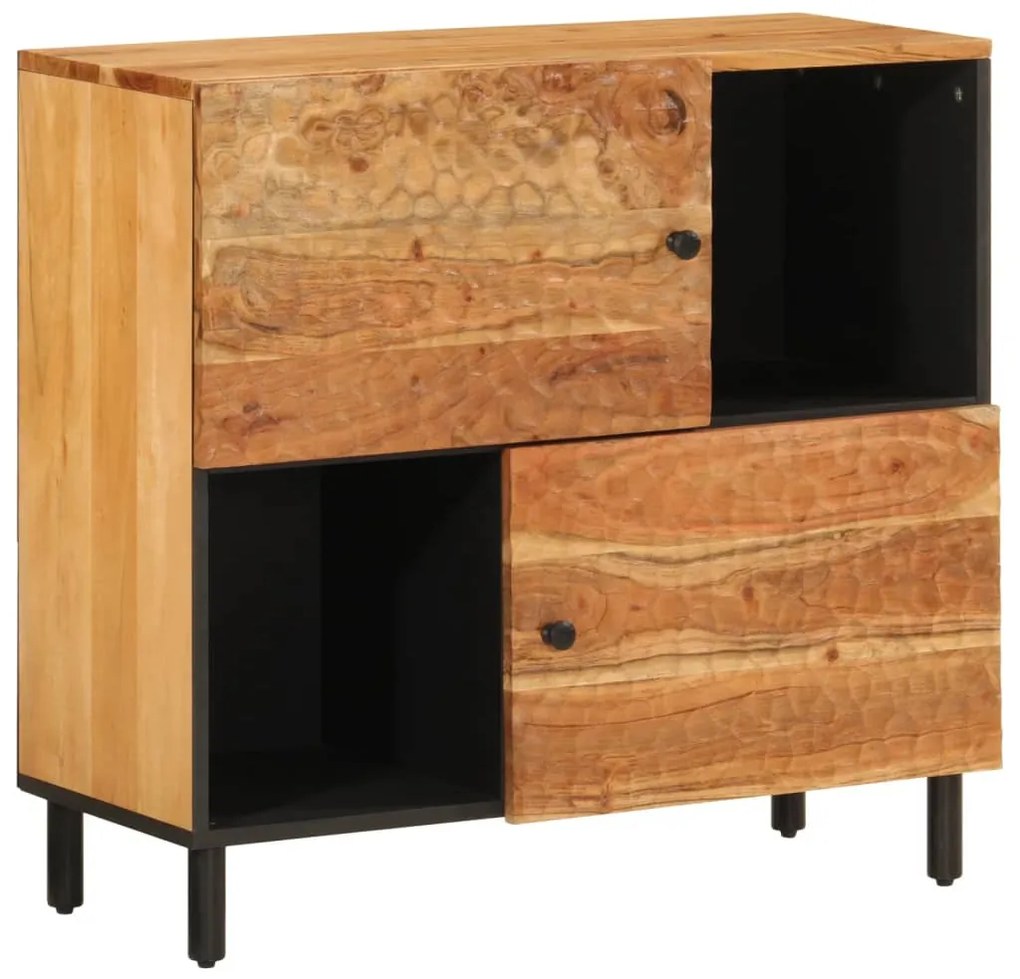 Credenza 80x33x75 cm in legno massello di acacia