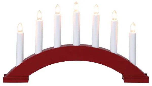 Eglo 410446 - Candeliere natalizio BEA 7xE10/3W/230V rosso