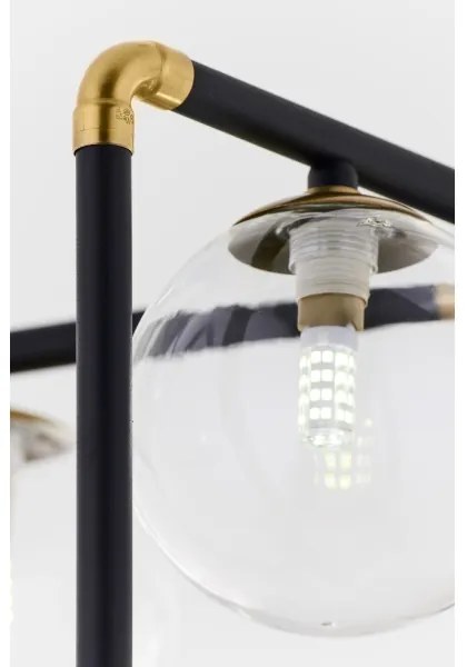 Jupiter 1985 - Lampadario a sospensione con supporto rigido IBRA 5xG9/10W/230V nero/oro