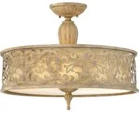 Lampadario Contemporaneo Carabel In Acciaio Beige Champagne Vetro 3 Luci E27