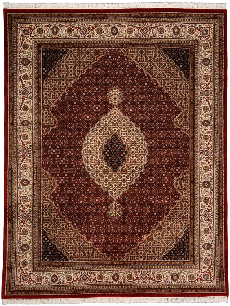 Tabriz Tappeto 240x310 Rosso (Indian) Annodato A Mano