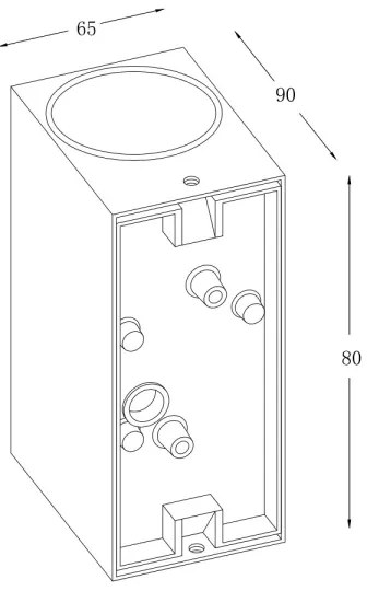 RED -Design Rendl-R12028- Applique LED da esterno KUBI 2xLED/3W/230V IP54