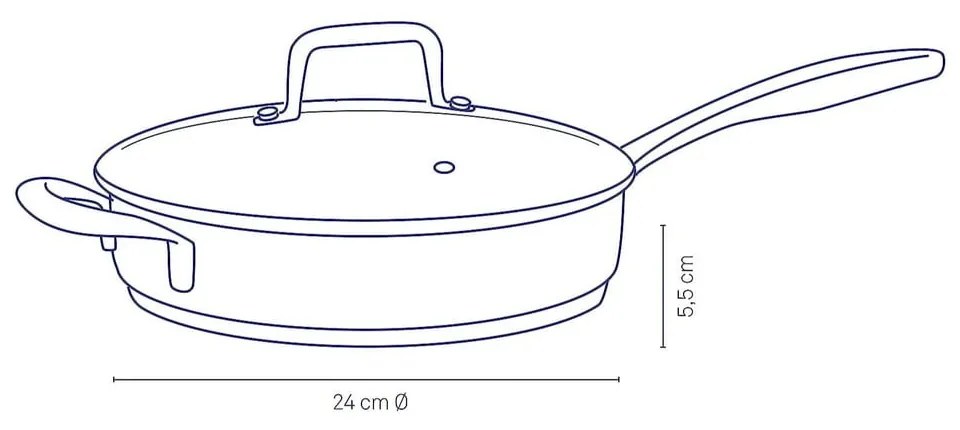 Padella in acciaio inox con coperchio , ø 24 cm Flavoria - Kela