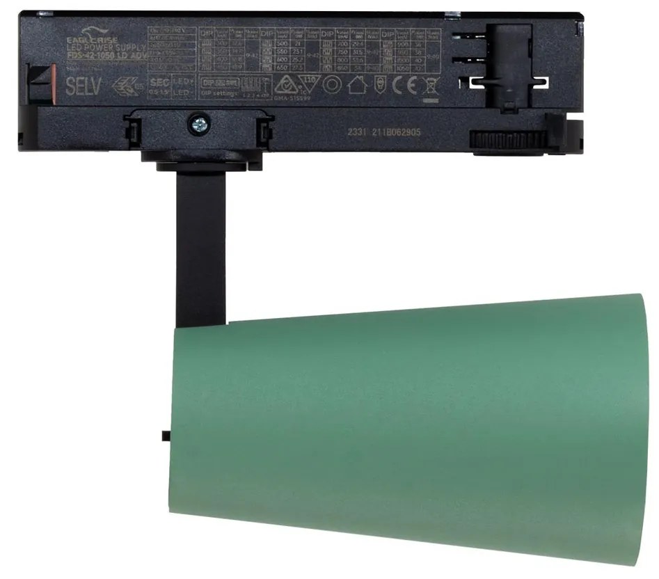 Faro LED 30W Trifase Verde CRI92 Bianco Variabile 38° - Bridgelux LED Colore Bianco Variabile CCT