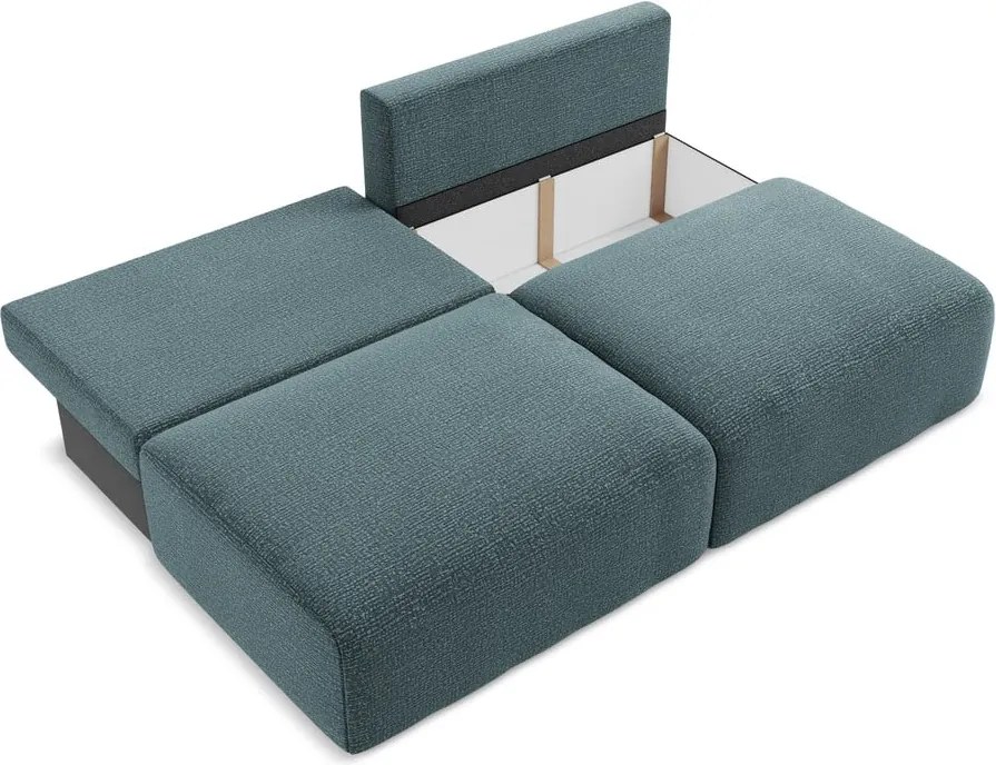Divano turchese allungabile/con contenitore 216 cm Kalena – Makamii