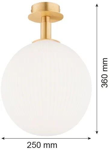 Argon 8505 - Plafoniera PALOMA 1xE27/15W/230V oro/bianco