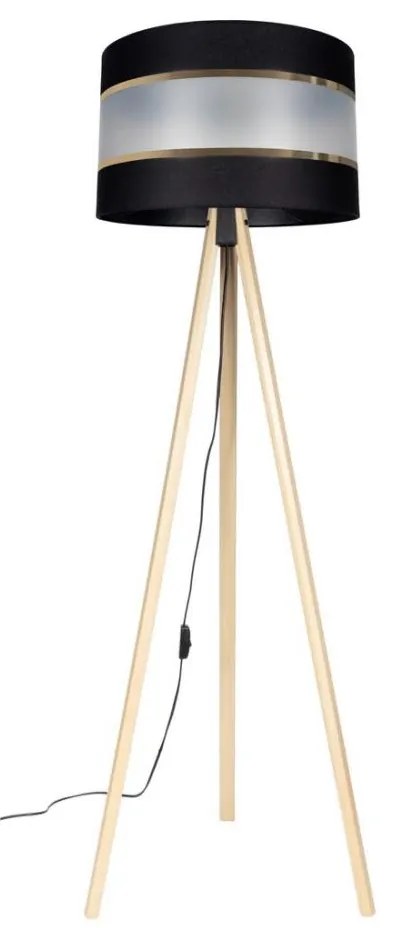 Lampada da terra CORAL 1xE27/60W/230V marrone/nero/oro