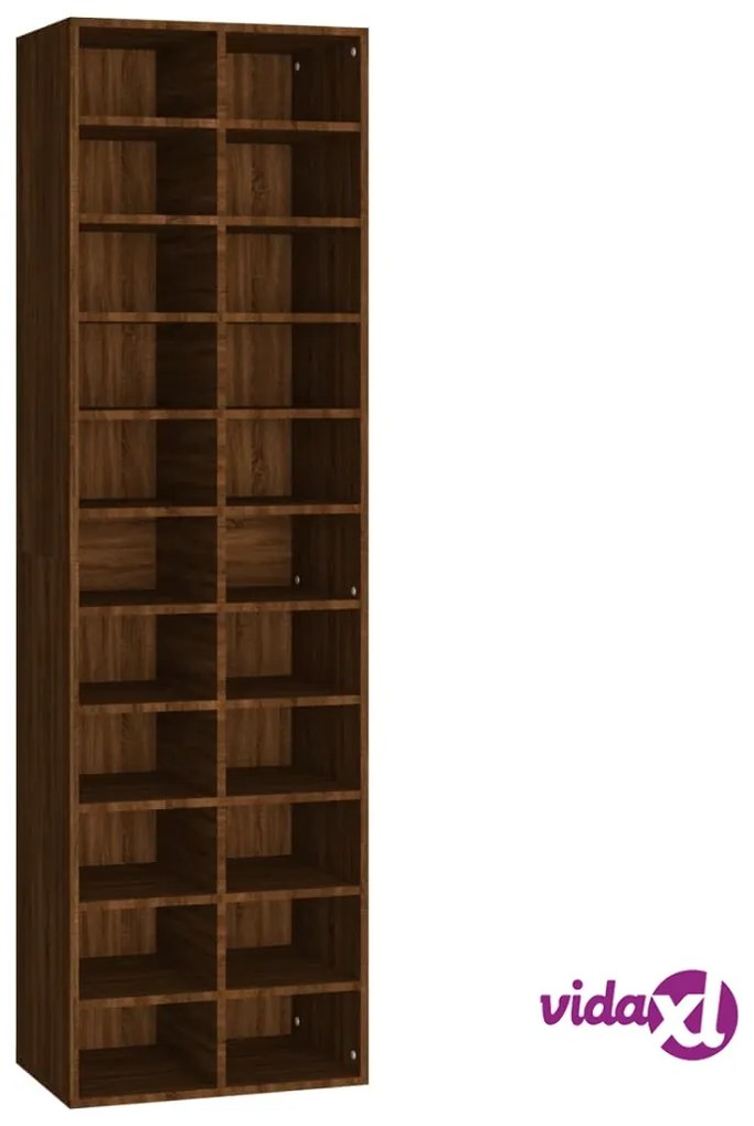vidaXL Scarpiera Rovere Marrone 54x34x183 cm in Legno Multistrato