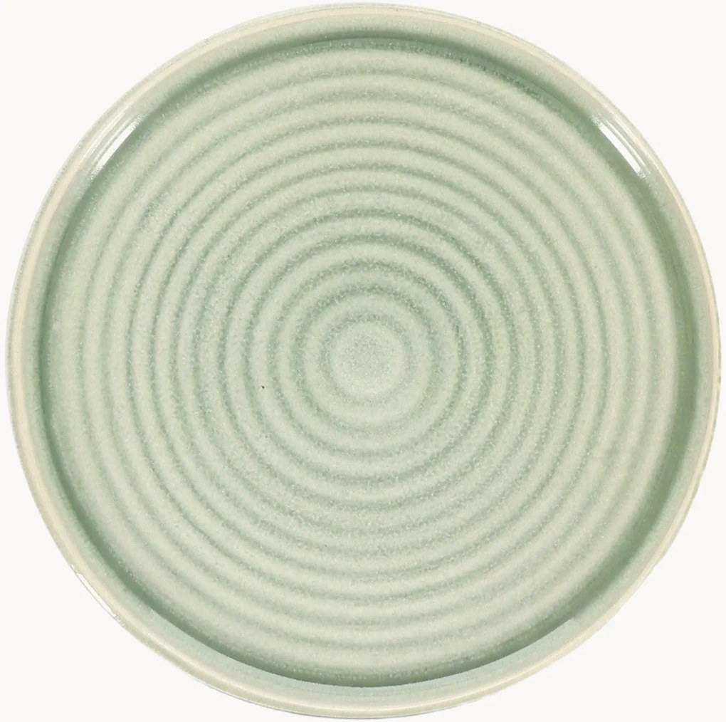 Set di 4 piatti da colazione Cameo Green