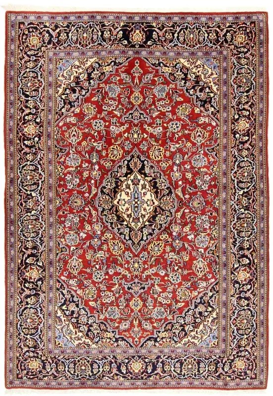 Kashan Tappeto persiano 200 x 140 Rosso (Iran) Annodato A Mano