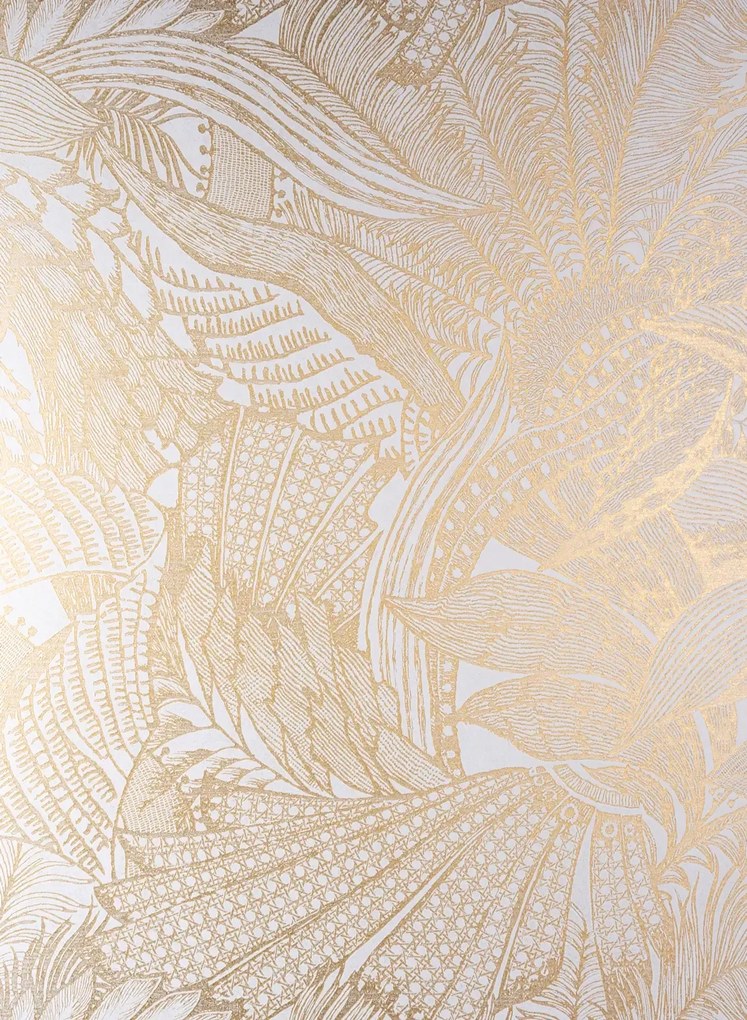 Arte International Carta da parati Symbiosis - White Gold