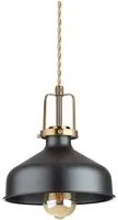 Sospensione Industrial-Minimal Eris-2 Metallo Nero 1 Luce E27