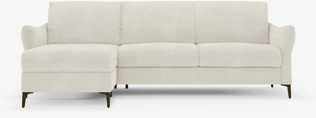 Dalia divano letto angolare con vano contenitore - materasso alto 18 cm in raffinato tessuto smacchiabile T30