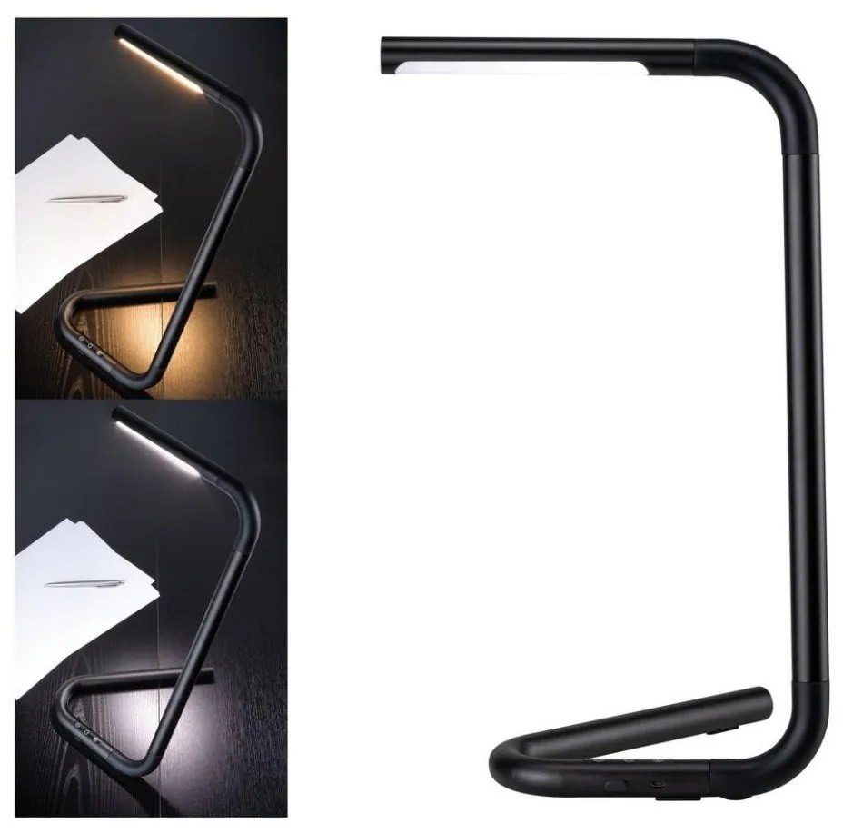 Paulmann 95424- LED/4,5W Lampada da tavolo touch dimmerabile FLEXLINK 5V/USB nera