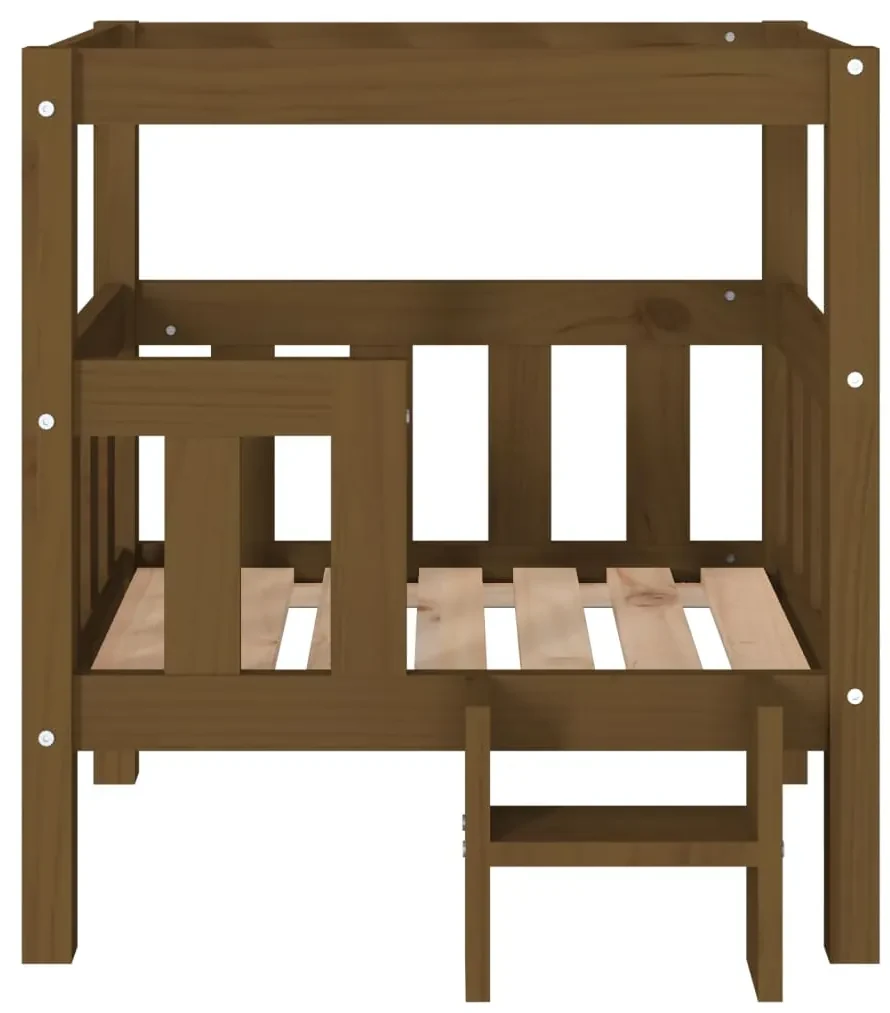 Cuccia per cani miele 65,5x43x70 cm in legno massello di pino