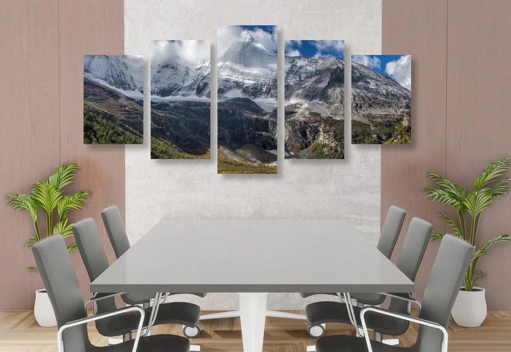 Quadri 5 pezzi – Maestoso paesaggio montano