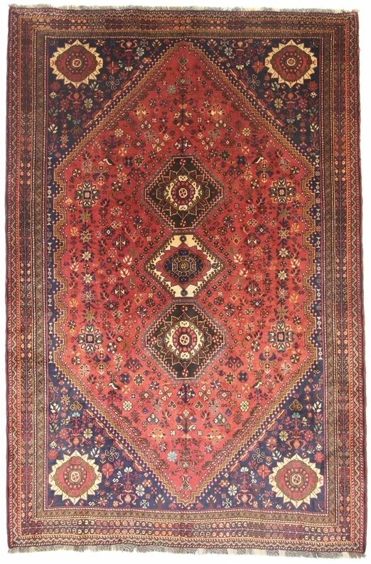Gashghai Tappeto persiano 190 x 280 Rosso (Iran) Annodato A Mano