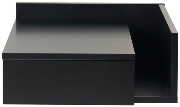 Comodino pensile nero con cassetto NASTY