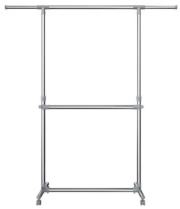 Appendiabiti mobile a piantana LINEA, colore argento