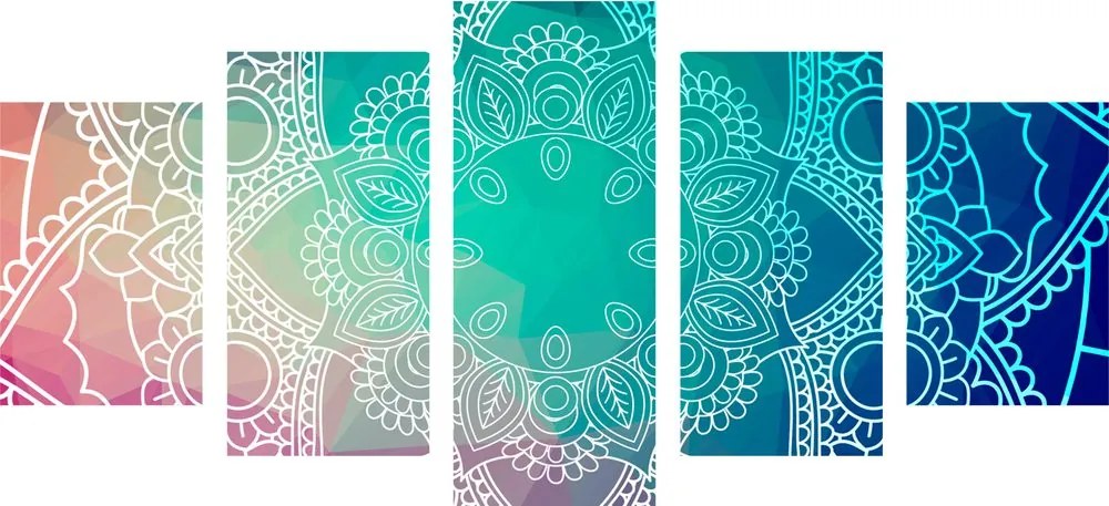 Quadri 5 pezzi – Mandala pastello