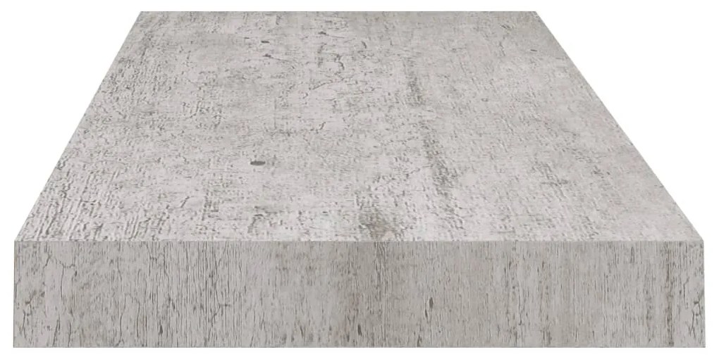 Scaffale a parete grigio cemento 60x23,5x3,8 cm in mdf