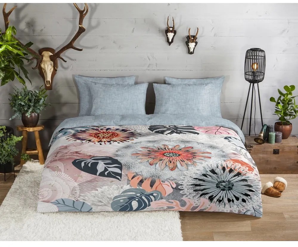 Biancheria da letto grigia in flanella per letto singolo 140x200 cm Ralvira – HIP