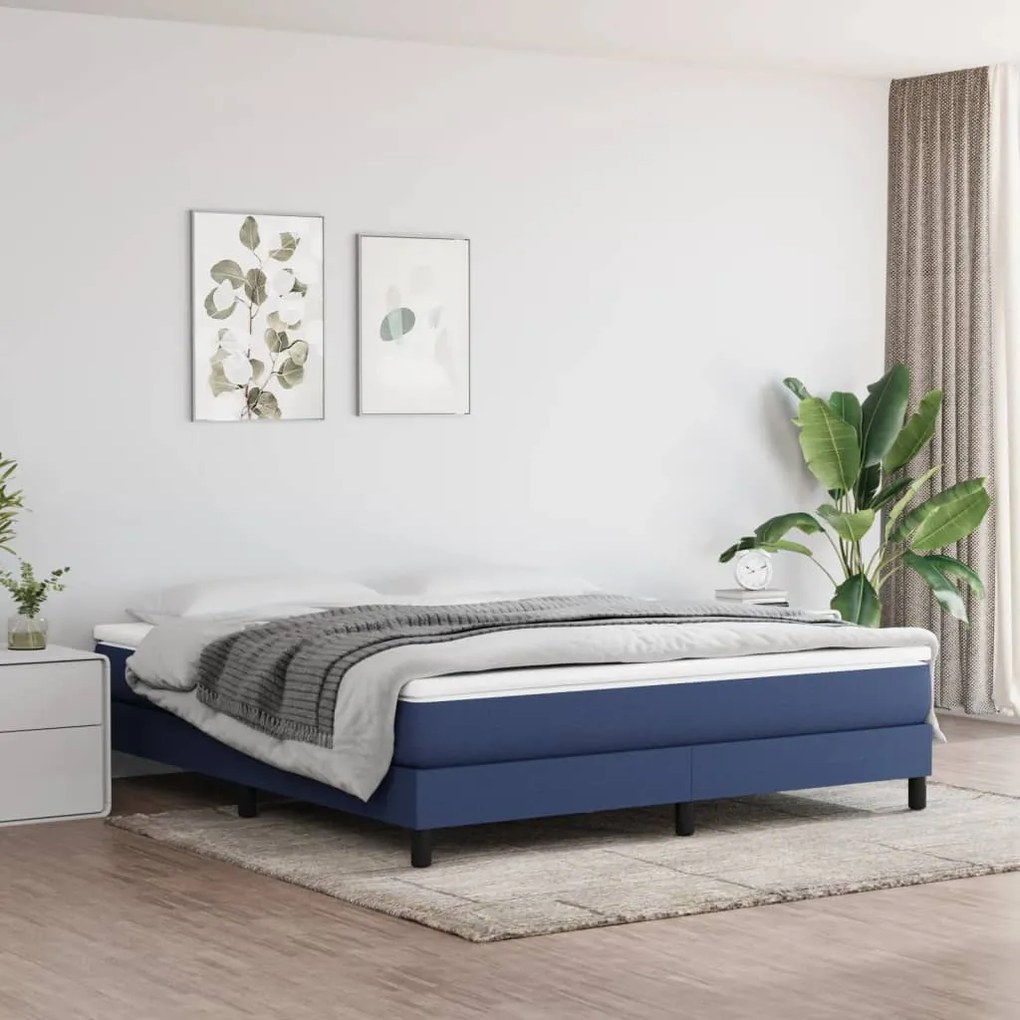 Materasso A Molle Insacchettate Blu 180x200x20 Cm İn Tessuto /