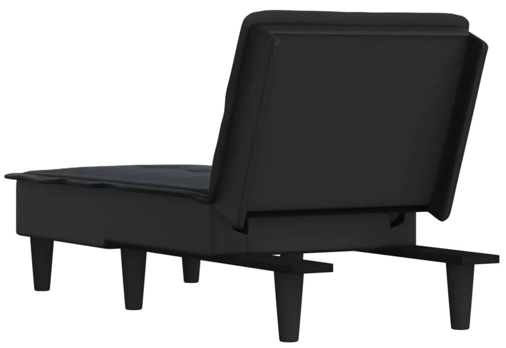 Chaise longue in tessuto nero