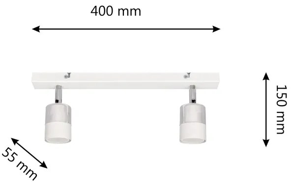LED Luce Spot a LED TUBSSON 2xGU10/4,8W/230V bianco/cromo lucido