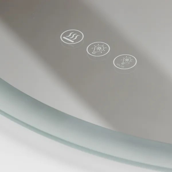 Brilagi-LED CLARA PRO, specchio riscaldato con retroilluminazione RGBW dimmerabile, LED/18W/230V, Ø 60 cm, IP44