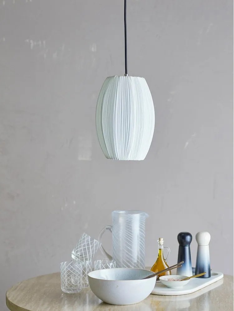 Lampadario bianco con paralume in tessuto ø 21 cm Pica – Bloomingville