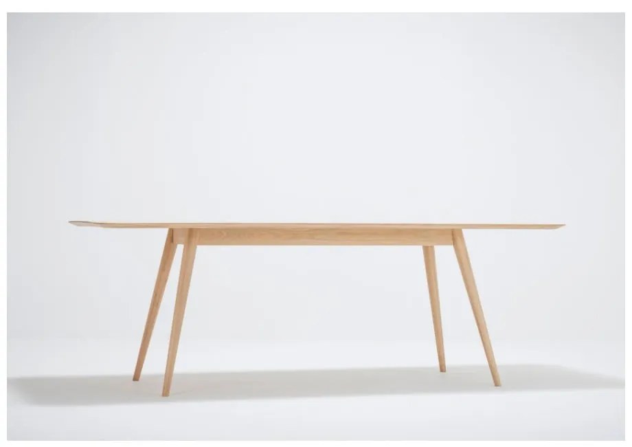 Tavolo da pranzo in legno massiccio di quercia , 220 x 90 cm Stafa - Gazzda