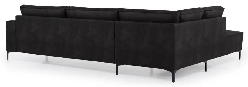 Divano angolare antracite in similpelle (angolo sinistro) Copenhagen - Scandic