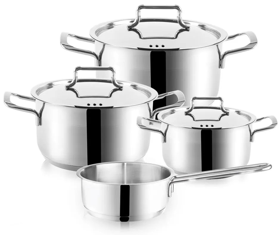 Set di pentole in acciaio inox 7 pezzi Anett - Orion