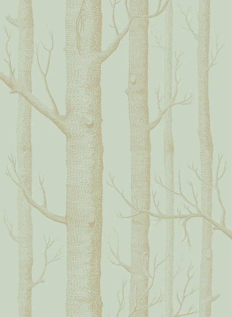 Cole & Son Carta da parati New Woods - Green/ Gold