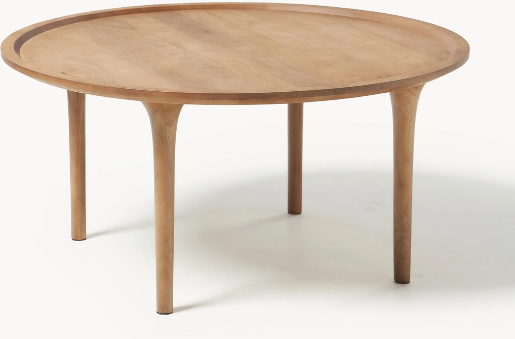 Tavolino rotondo in legno di mango Jeani
