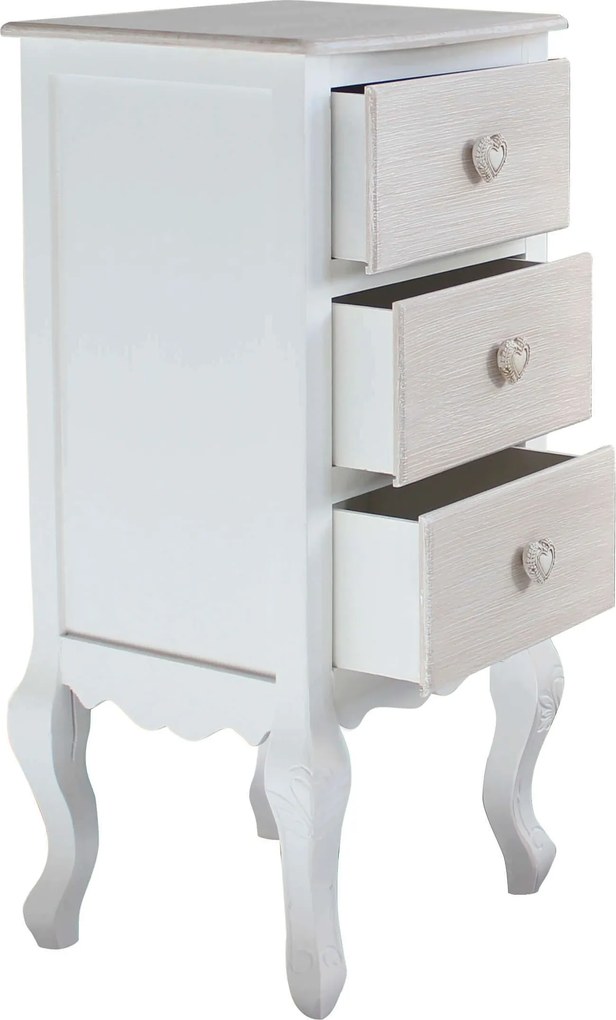 LOUNGY - mobiletto 3 cassetti shabby chic