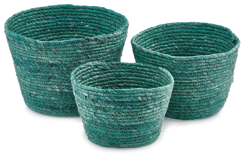 Complementi arredo in Cotone Cesto rotondo giacinto 3 Pezzi