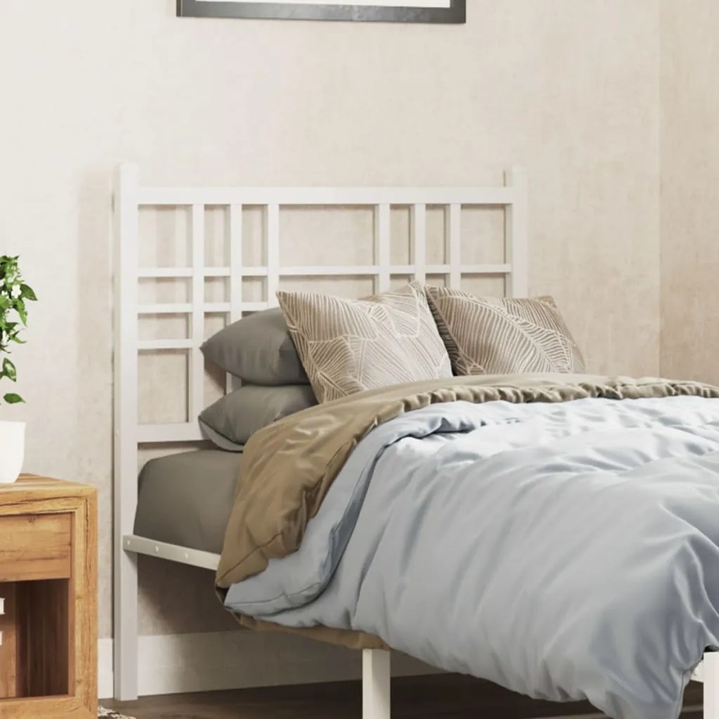 Testiera İn Metallo Bianco 75 Cm /