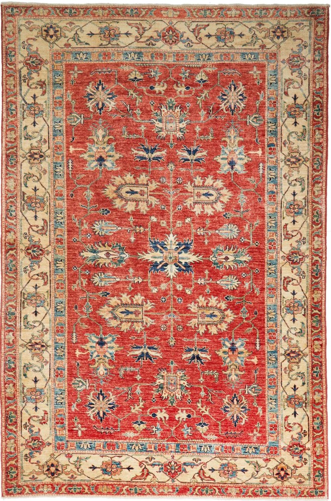 Kazak Tappeto 240 x 170 Rosso (Pakistan) Annodato A Mano